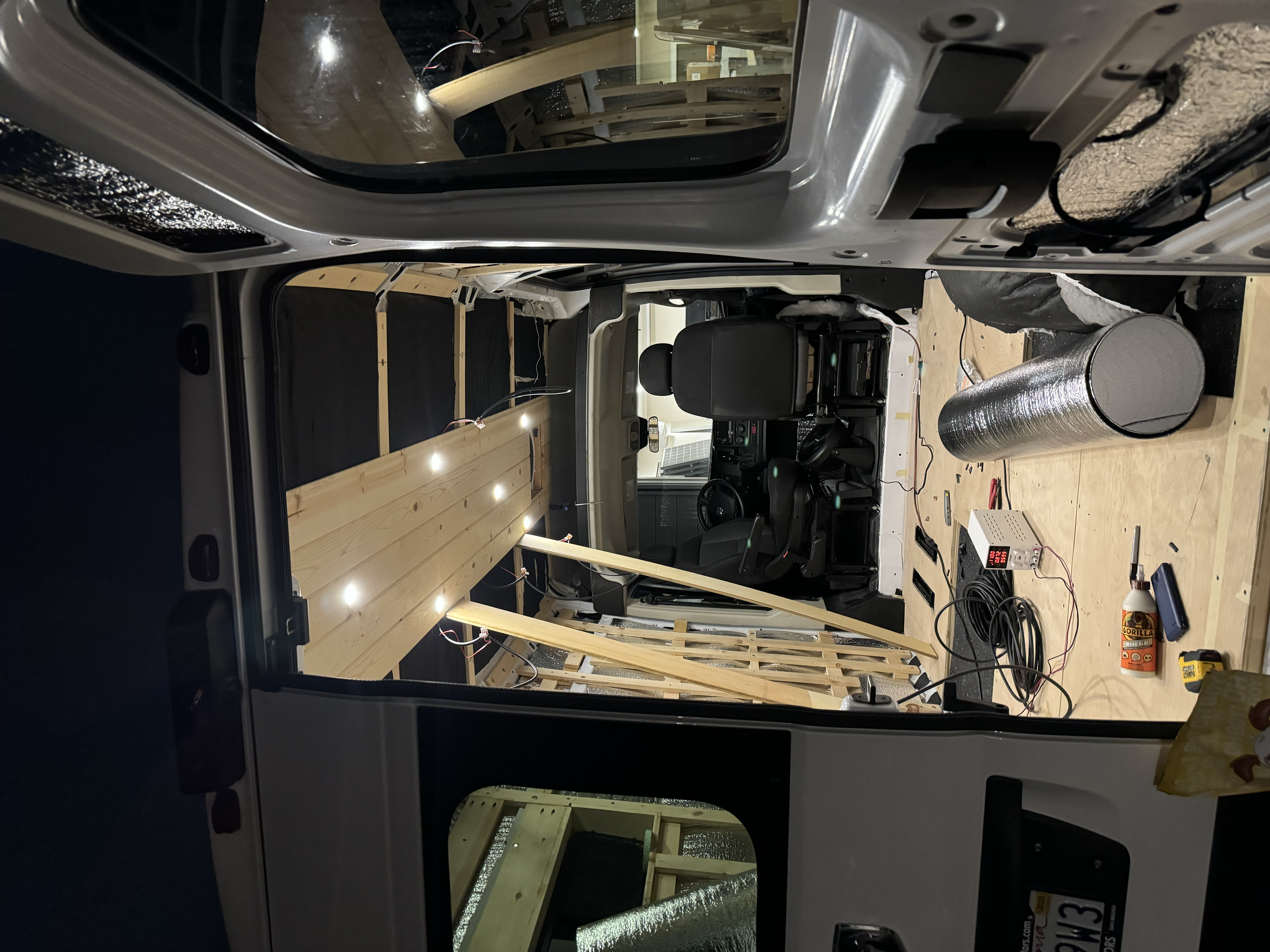 Cedar ceiling installation beginning