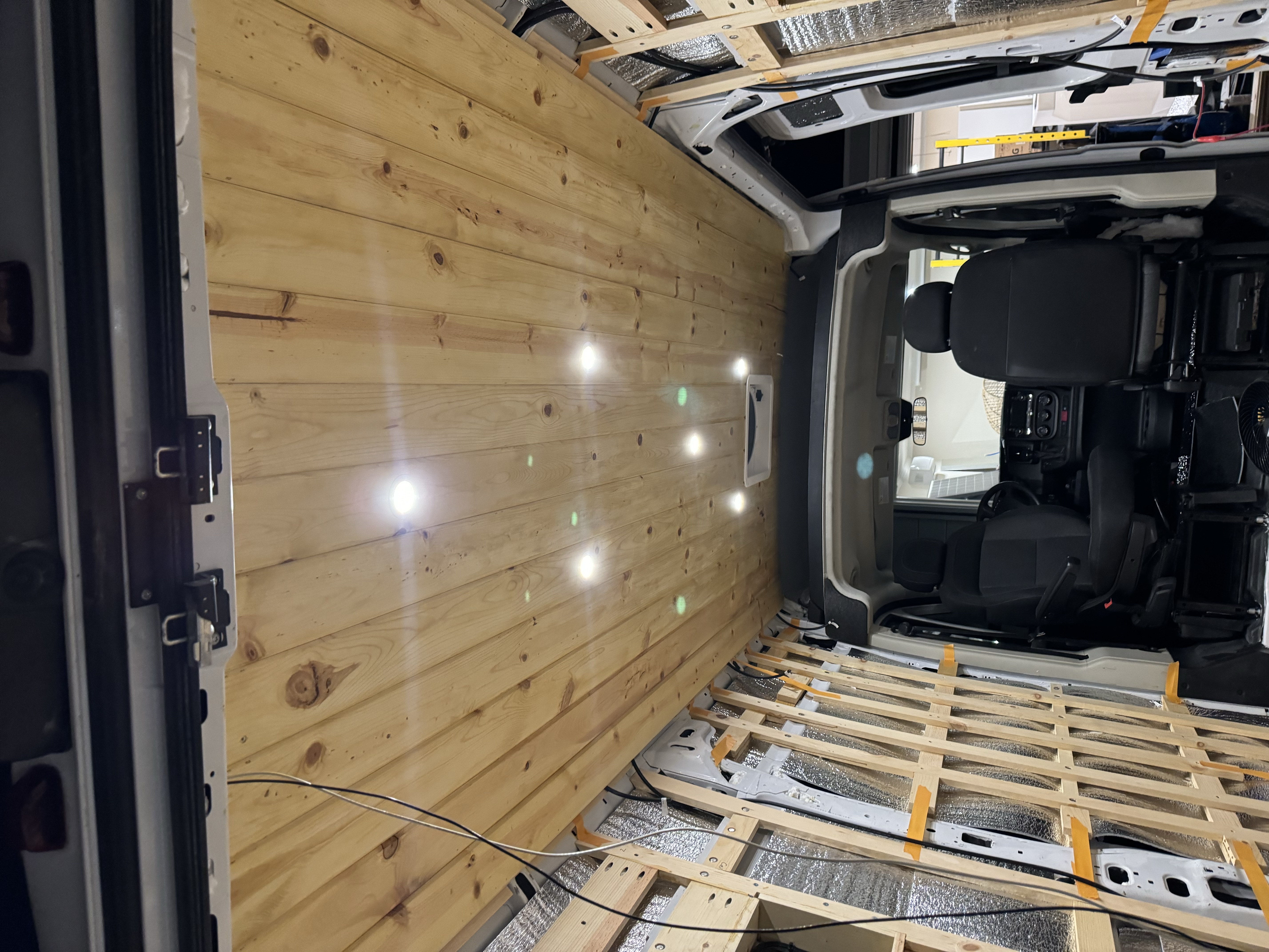 Completed cedar ceiling