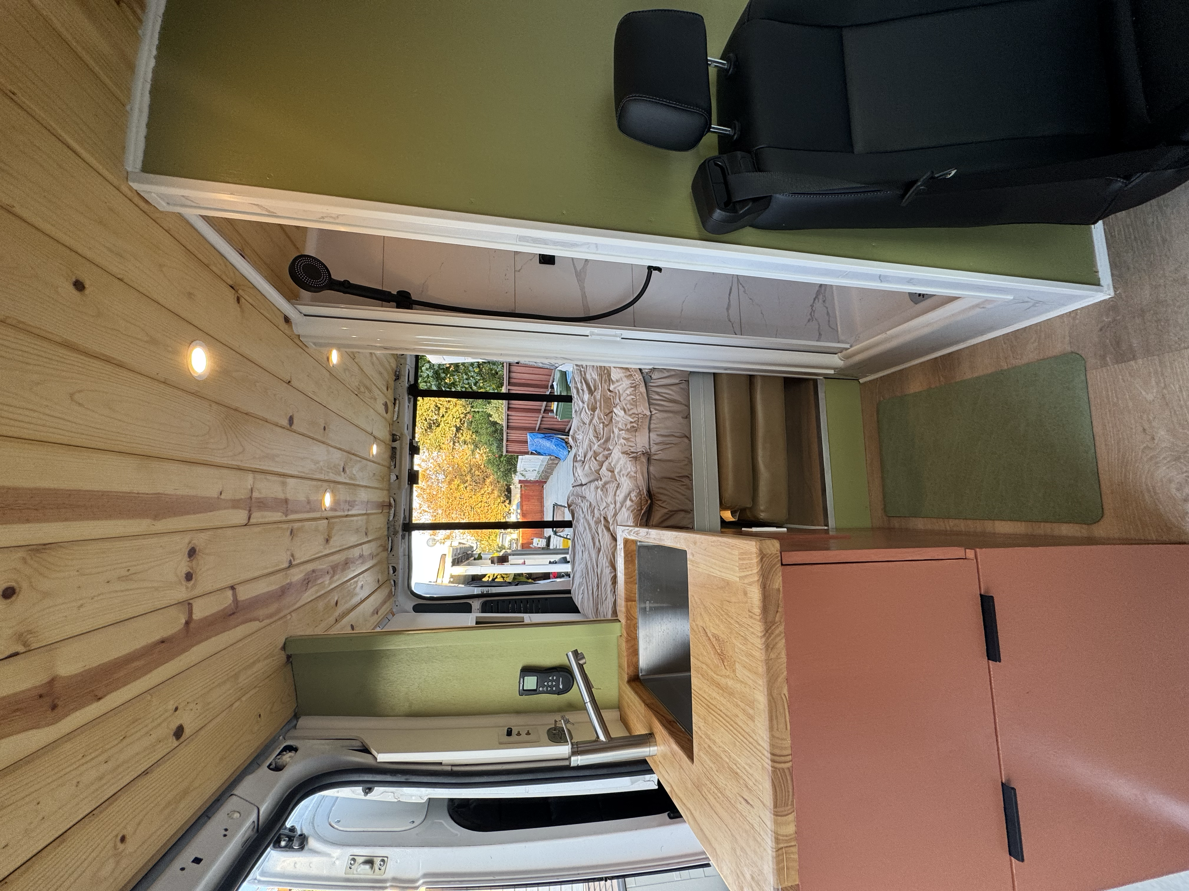 Interior center view of the van